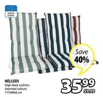JYSK Helledi high-back cushion offer