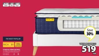 JYSK Scandi blu spring mattress offer