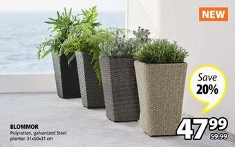 JYSK Blommor polyrattan planter offer