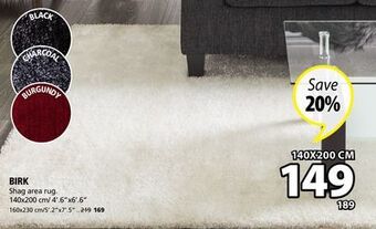 JYSK Birk shag area rug offer