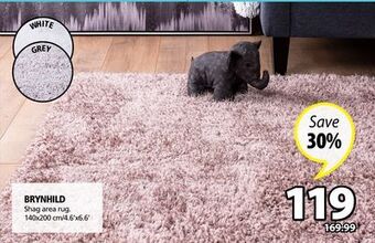 JYSK Brynhild shag area rug offer