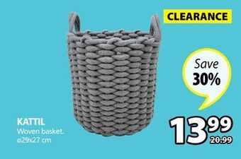 JYSK Kattil woven basket offer