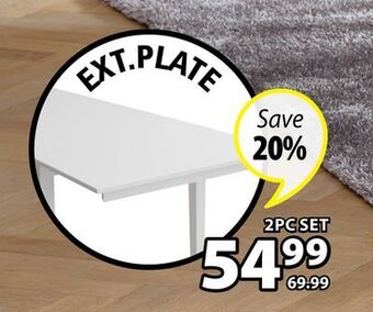JYSK Nordby dining table with white lacquered finish offer