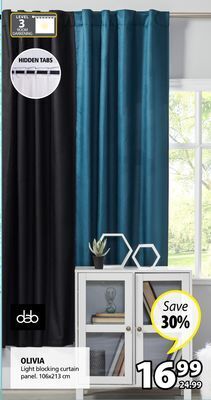 JYSK Olivia light blocking curtain panel offer