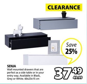 JYSK Senja wall mounted drawer offer