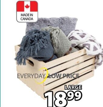 JYSK Taastrup solid unfinished fir crate offer