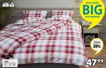 JYSK Tenna flannel duvet cover set offer