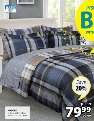 JYSK Oxford 7-piece bed-in-a-bag offer