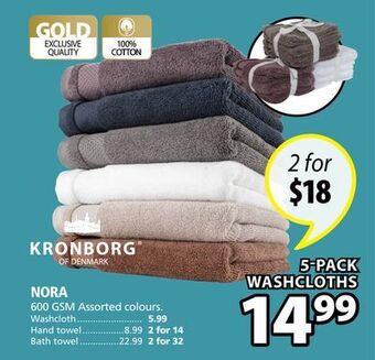 JYSK Nora washcloths offer