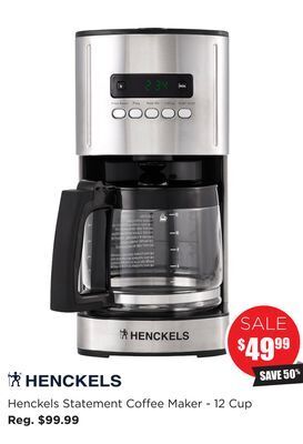 Kitchen Stuff Plus Henckels statement coffee maker-12 cup offer