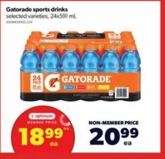 Real Canadian Superstore Gatorade sports drinks 24x591 ml offer