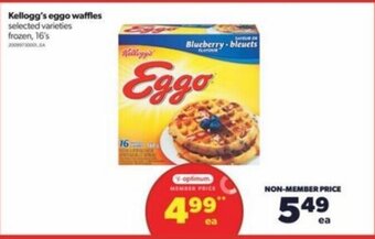 Real Canadian Superstore Kellogg's eggo waffles 16's offer