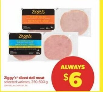 Real Canadian Superstore Ziggy's sliced deli meat 250-600g offer