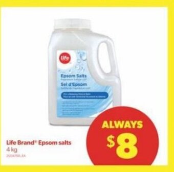 Real Canadian Superstore Life brand epsom salts 4kg offer