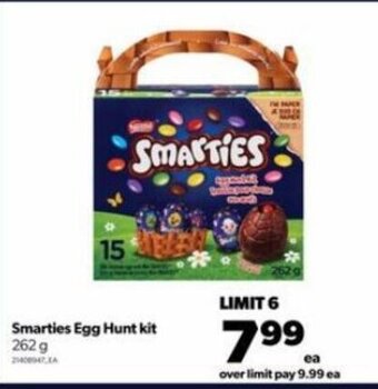 Real Canadian Superstore Smarties egg hunt kit 262g offer