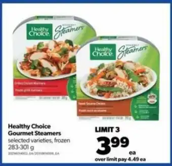 Real Canadian Superstore Healthy choice gourmet steamers 283-301g offer