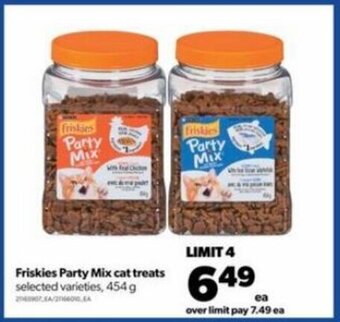 Real Canadian Superstore Friskies party mix cat treats 454g offer