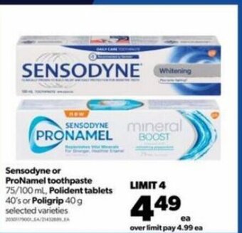 Real Canadian Superstore Sensodyne or ProNamel toothpaste 75/100ml offer