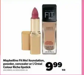 Real Canadian Superstore Maybelline fit me! foundation or L'Oreal colour riche lipstick offer