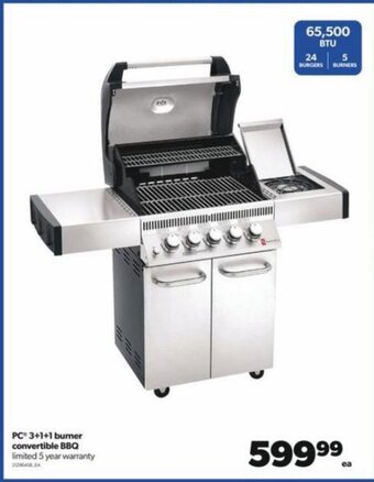 Real Canadian Superstore PC 3+1+1 burner convertible BBQ offer