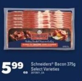 Real Canadian Superstore Schneiders bacon 375g offer