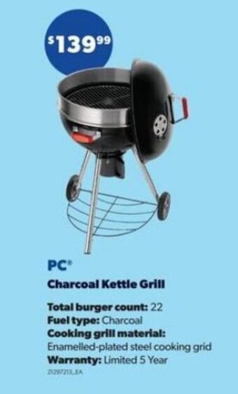 Real Canadian Superstore PC charcoal kettle grill offer