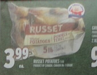 Metro Russet Potatoes offer