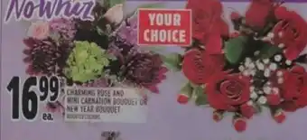 Metro Charming Rose and Mini Carnation Bouquet or New Year Bouquet offer