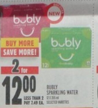 Metro Bubly Sparkling Water offer