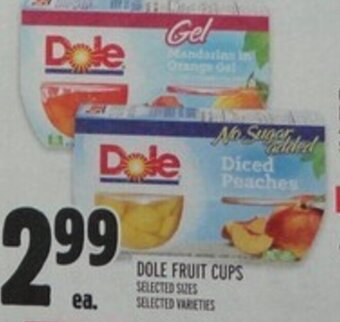 Metro Dole Fruit Cups offer