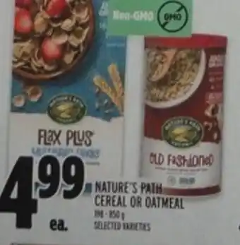 Nature's Path Cereal or Oatmeal