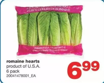 Wholesale Club Romaine hearts offer