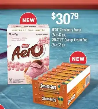 Wholesale Club Aero strawberry scoop, smarties orange cream pop offer