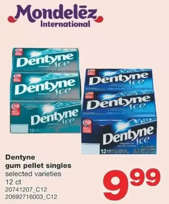 Wholesale Club Dentyne gum pellet singles offer
