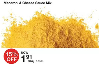 Bulk Barn Macaroni & cheese sauce mix offer