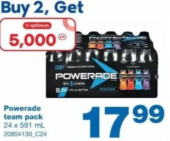 Wholesale Club Powerade team pack offer