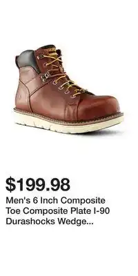 Mark's Men's 6 inch composite toe composite plate i-90 durashocks wedge work boots offer