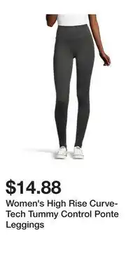 Mark's Women's high rise curve-tech tummy control ponte leggings offer
