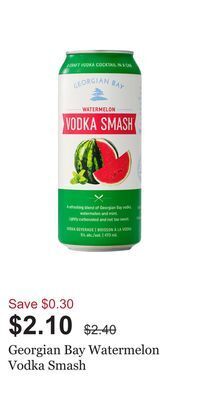 LCBO Georgian bay watermelon vodka smash offer