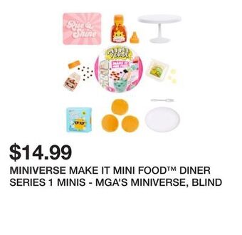 Chapters Indigo Make it mini food™ diner series 1 minis - mga's miniverse, blind offer