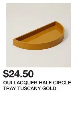 Chapters Indigo Lacquer half circle tray tuscany gold offer