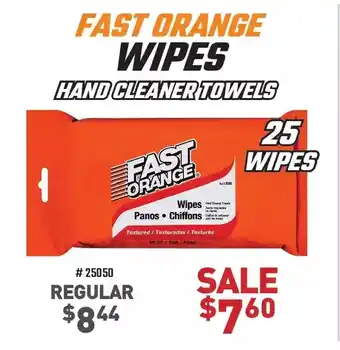 JB's Power Centre Fast orange wipes offer