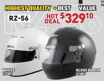 JB's Power Centre Zamp racing helmets offer