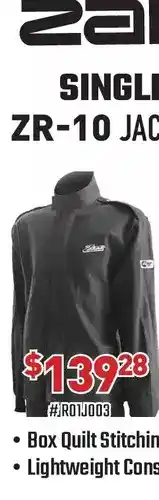 JB's Power Centre Zamp zr-10 jacket offer