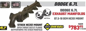 JB's Power Centre Bd diesel exhaust manifolds offer