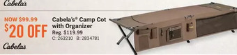 Cabela's Cabela's camp cot with organizer offer