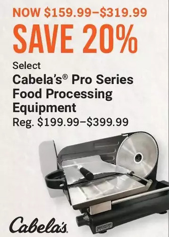 Cabela's Cabela's pro series food processing equipment offer
