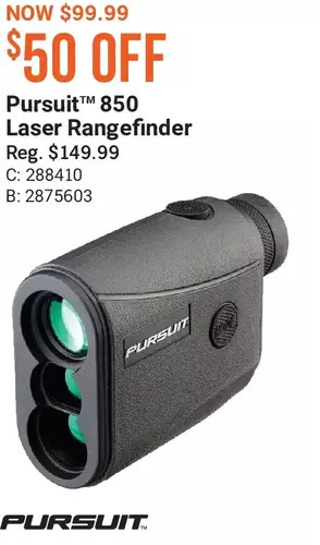 Cabela's Pursuit 850 laser rangefinder offer