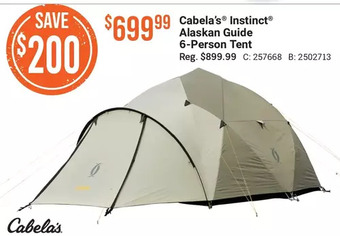 Cabela's Cabela's instinct alaskan guide 6-person tent offer