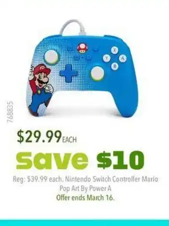 Nintendo switch controller mario pop art 768835